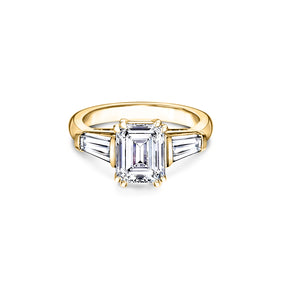 Emerald Cut Tapered Baguette Engagement Ring